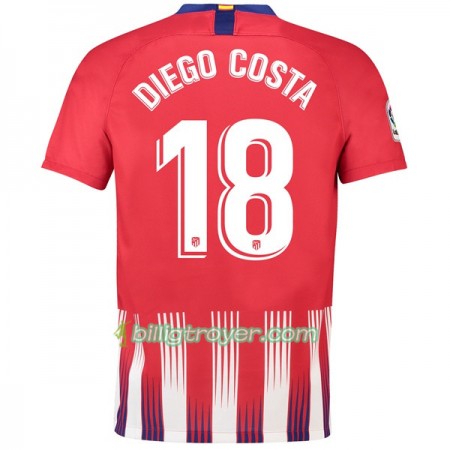 Billige Fotballdrakter Atlético Madrid Diego Costa 18 Hjemmedraktsett 2018/19 Kortermet